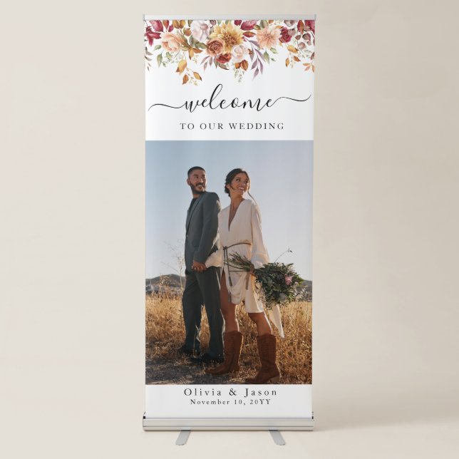 fall Welcome personalised Photo  Retractable Banner (Front)