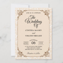 fall western country wedding invitations