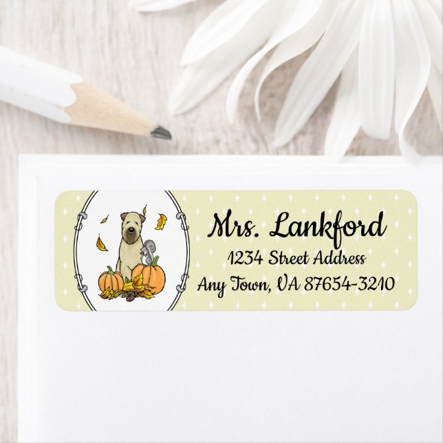 Fall Wheaten Terrier (wheaten 1b2) Pumpkins Cute (Insitu)