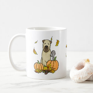 Fall Wheaten Terrier (wheaten 1b2) Pumpkins Cute Coffee Mug