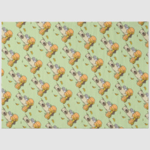 Fall Wheaten Terrier (wheaten 1b2) Pumpkins Cute Tissue Paper