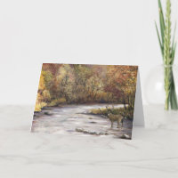 Fall Whitetail Deer Thanksgiving Greeting Card