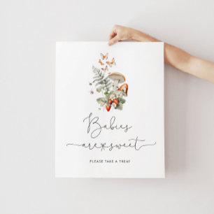 Fall wild mushrooms Babies are sweet Poster