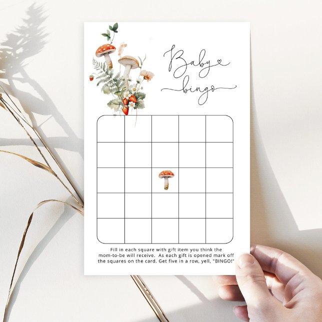 Fall wild mushrooms baby shower bingo game (Creator Uploaded)