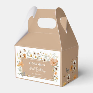 Fall Wildflower Butterfly Tea Party Birthday Favour Box