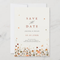 Fall Wildflower Garden Botanical Boho chic Wedding