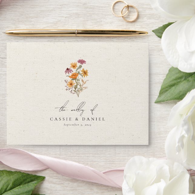Fall Wildflower Garden Botanical Wedding Envelope (Wedding)