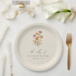 Fall Wildflower Garden Botanical Wedding Paper Plate<br><div class="desc">A simple yet elegant wedding paper plates designed with hand painted watercolor fall wildflower bouquet and a linen background giving a dramatic whimsical vintage look. Perfect for outdoor or garden wedding.</div>