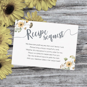 Fall Wildflower Mason Jar Recipe Request  Enclosure Card