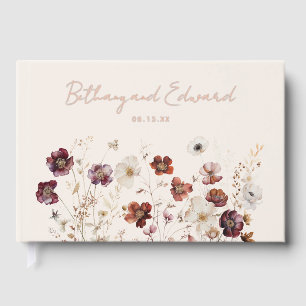 Fall Wildflower Meadow Wedding Guest Book