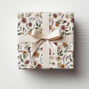 Fall Wildflower Wrapping Paper