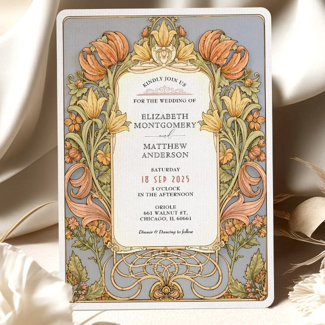 Fall William Morris Wedding Invitation (Creator Uploaded)