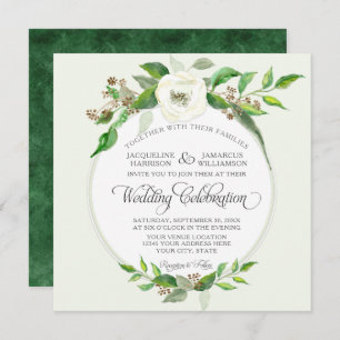 Fall Winter Forest Wood Bohemian BOHO Watercolor Invitation