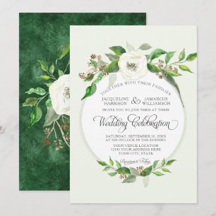 Fall Winter Forest Wood Woodland BOHO Watercolor Invitation
