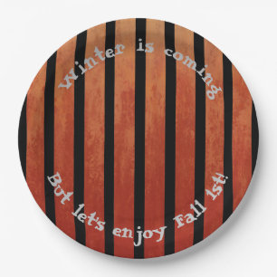 Fall Winter Paper Plates