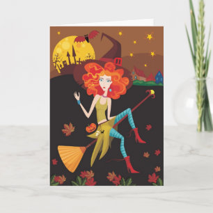 Fall Witch Card