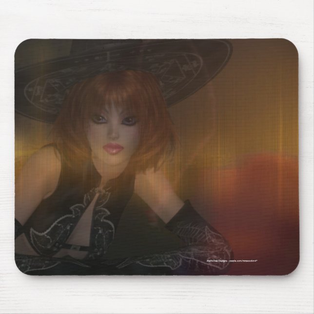 Fall Witch Design 1 Mousepad (Front)