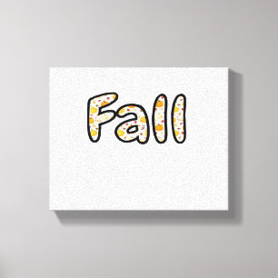 Fall with Pumpkin Background Autumn Season Printab Canvas Print