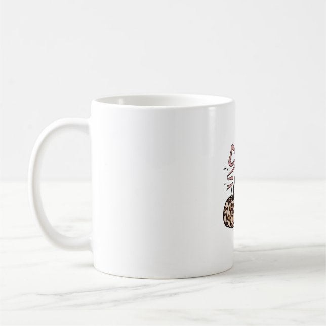 Fall with Pumpkin Background Autumn Season Printab Coffee Mug (Left)