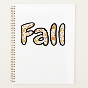 Fall with Pumpkin Background Autumn Season Printab Planner