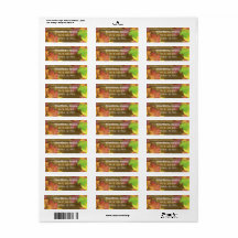 Fall Wood Return Address Label