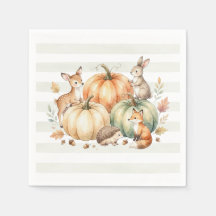 Fall Woodland Animals Napkins