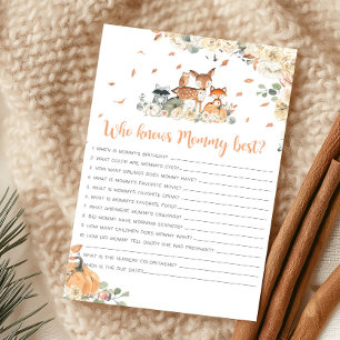 Fall Woodland Animals Who Knows Mummy Best Game