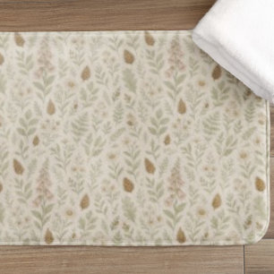 Fall Woodland Botanical Pattern   Autumn Dreams Bath Mat