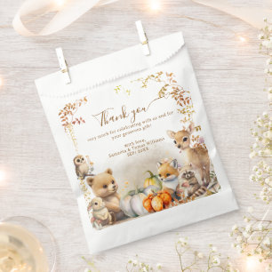 Fall Woodland Little Pumpkin Baby Shower Favour Bags