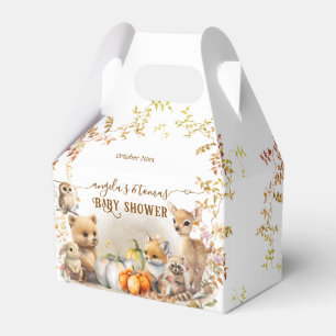 Fall Woodland Little Pumpkin Baby Shower Favour Box
