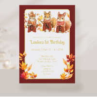 Fall Woodland Squirrel First Birthday