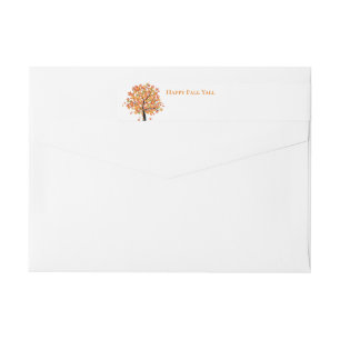 Fall Wrap Around Mailing Label