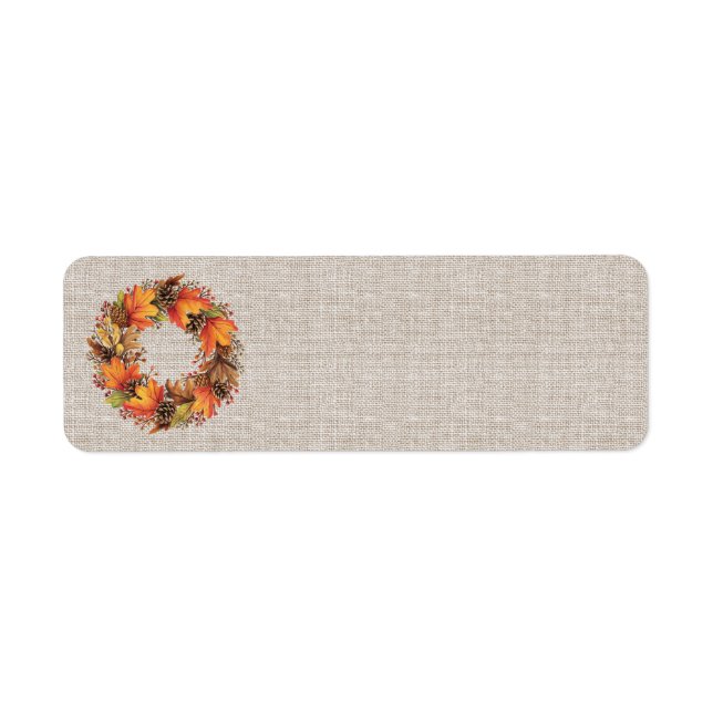Fall Wreath Address Labels (Front)