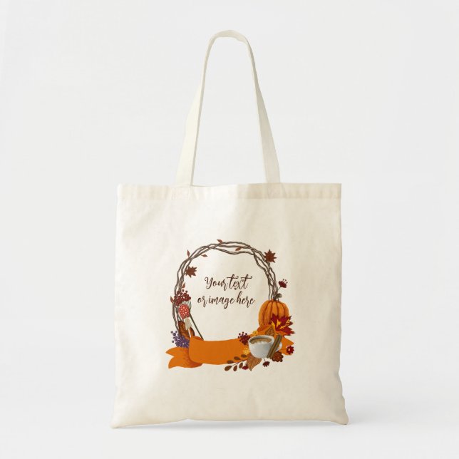 Fall Wreath Digital Painting  Tote Bag (Front)