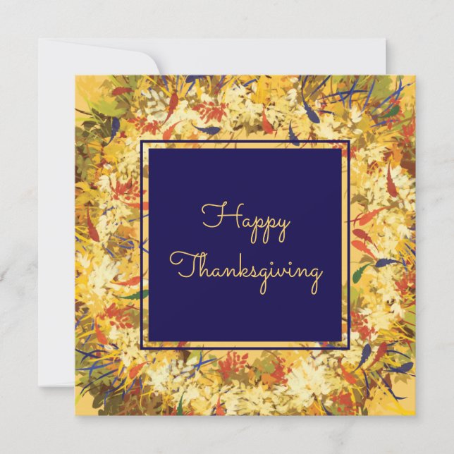 Fall Wreath Holiday Card (Front)