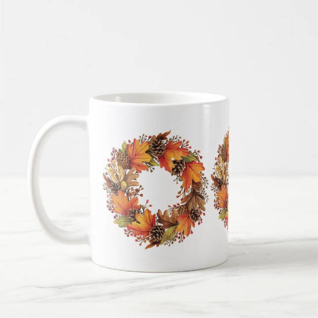Fall Wreath Mug (Left)