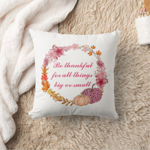 Fall Wreath Quote Cushion