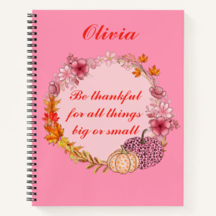 Fall Wreath Quote Gratitude Journal