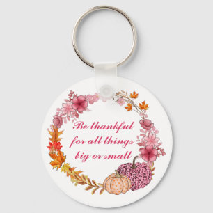 Fall Wreath Quote Key Ring