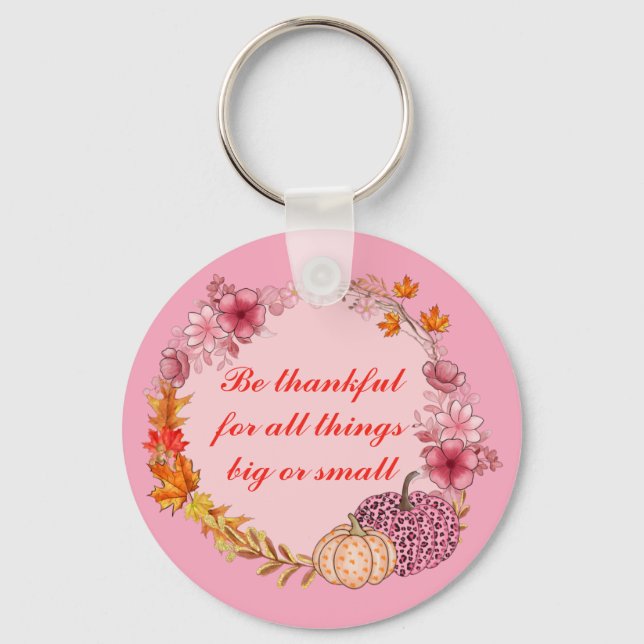 Fall Wreath Quote Keychain (Front)