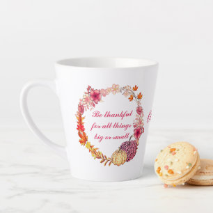 Fall Wreath Quote Latte Mug