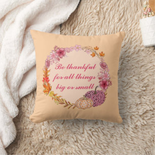 Fall Wreath Quote Throw Pillow