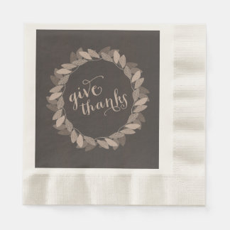 Fall Wreath | Thanksgiving Paper Napkins