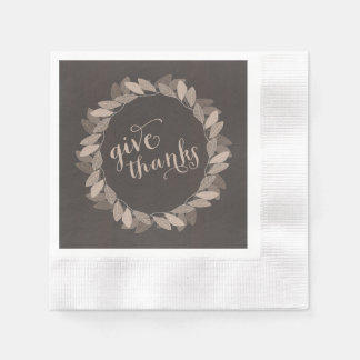 Fall Wreath | Thanksgiving Paper Napkins