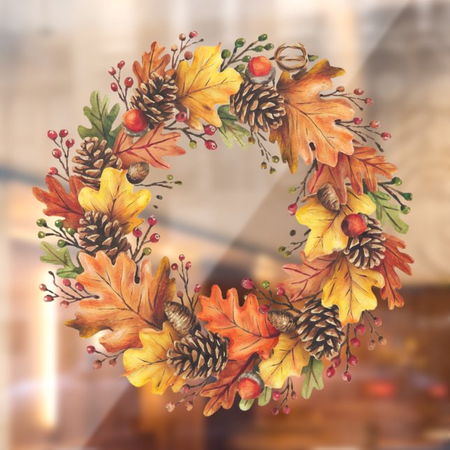 Fall Wreath Window Cling (Sheet 2)