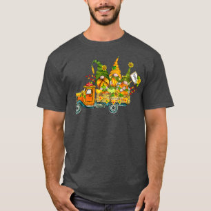 Fall Y'all Cute Gnomes Truck Pumpkin Autumn Tree F T-Shirt