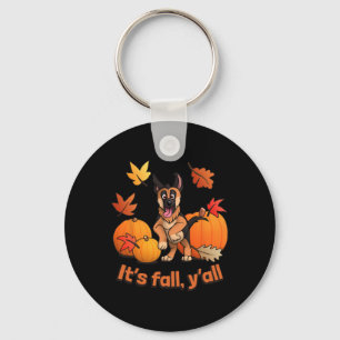 Fall Yall German Shepherd Puppy Key Ring