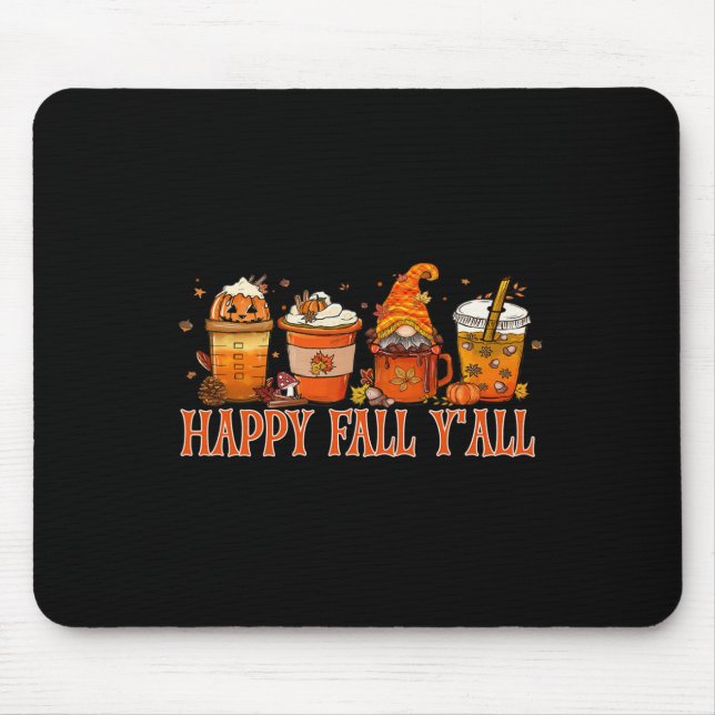 Fall Y'all Gnome Halloween  Mouse Mat (Front)