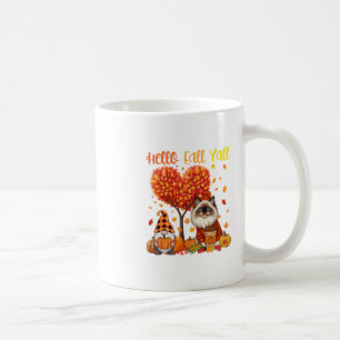 Fall Y'all Thanksgiving Himalayan Cat Gnome Pupmki Coffee Mug