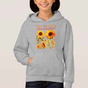 Fall You Look Lovely, Autumn Sunflower Watercolor